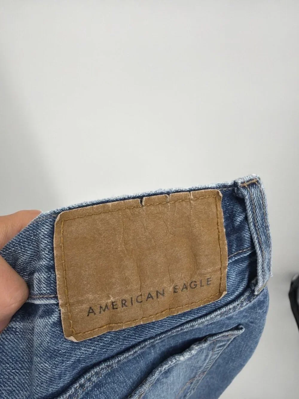 American Eagle Baggy Jeans Mens Size 36x34 Blue Distressed Medium Wash Casual